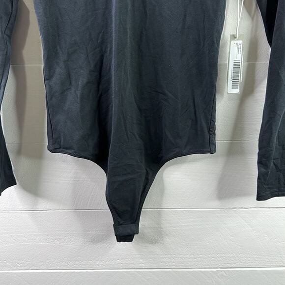 EVERLANE Black The Long Sleeve V Neck Thong Bodysuit Size Small‎ - Picture 8 of 13